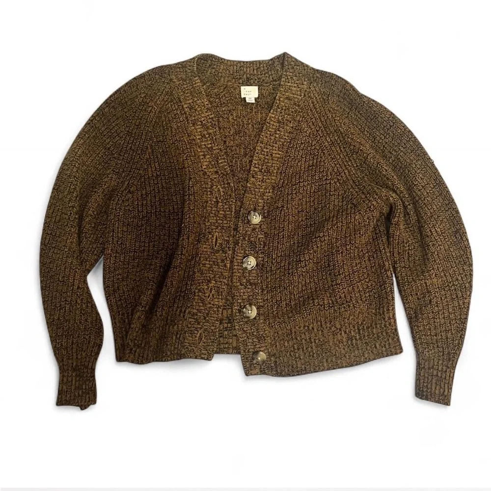 NWOT a new day target Brown Button-Up Women's Sweater